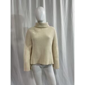 Joseph 'Relaxed' White Wool Turtleneck Sweater Size M
